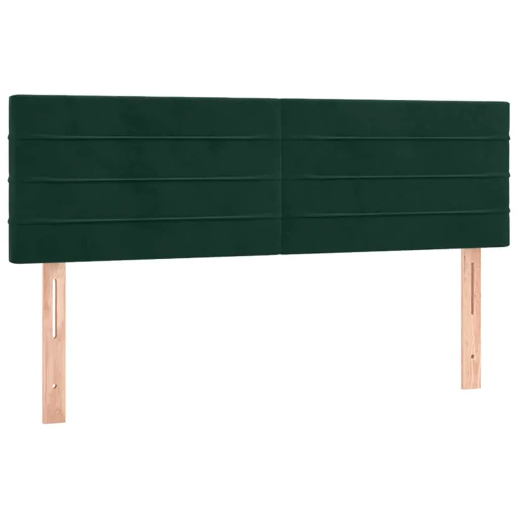 kontinentalseng med madras 140x200 cm fløjl mørkegrøn - Image 6