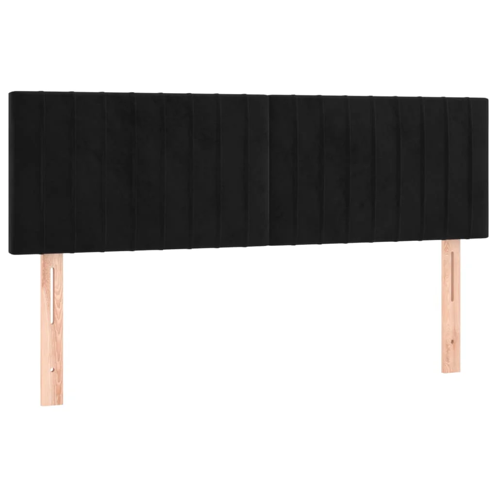 kontinentalseng med madras 140x200 cm fløjl sort - Image 6