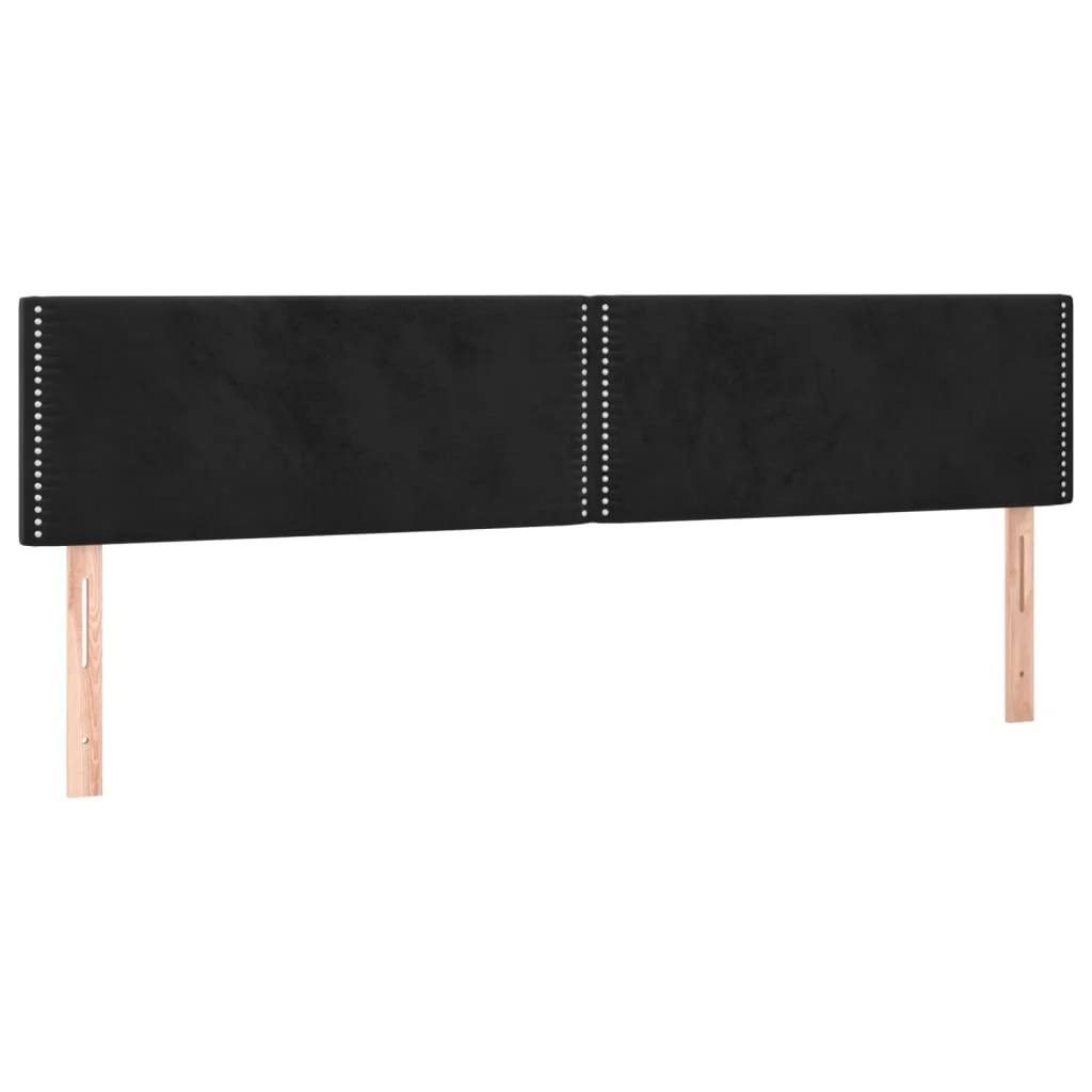 kontinentalseng med madras 160x200 cm fløjl sort - Image 6