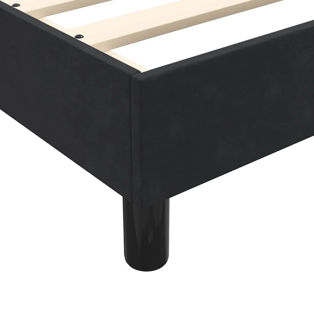 kontinentalseng med madras 160x210 cm fløjl sort - Image 9