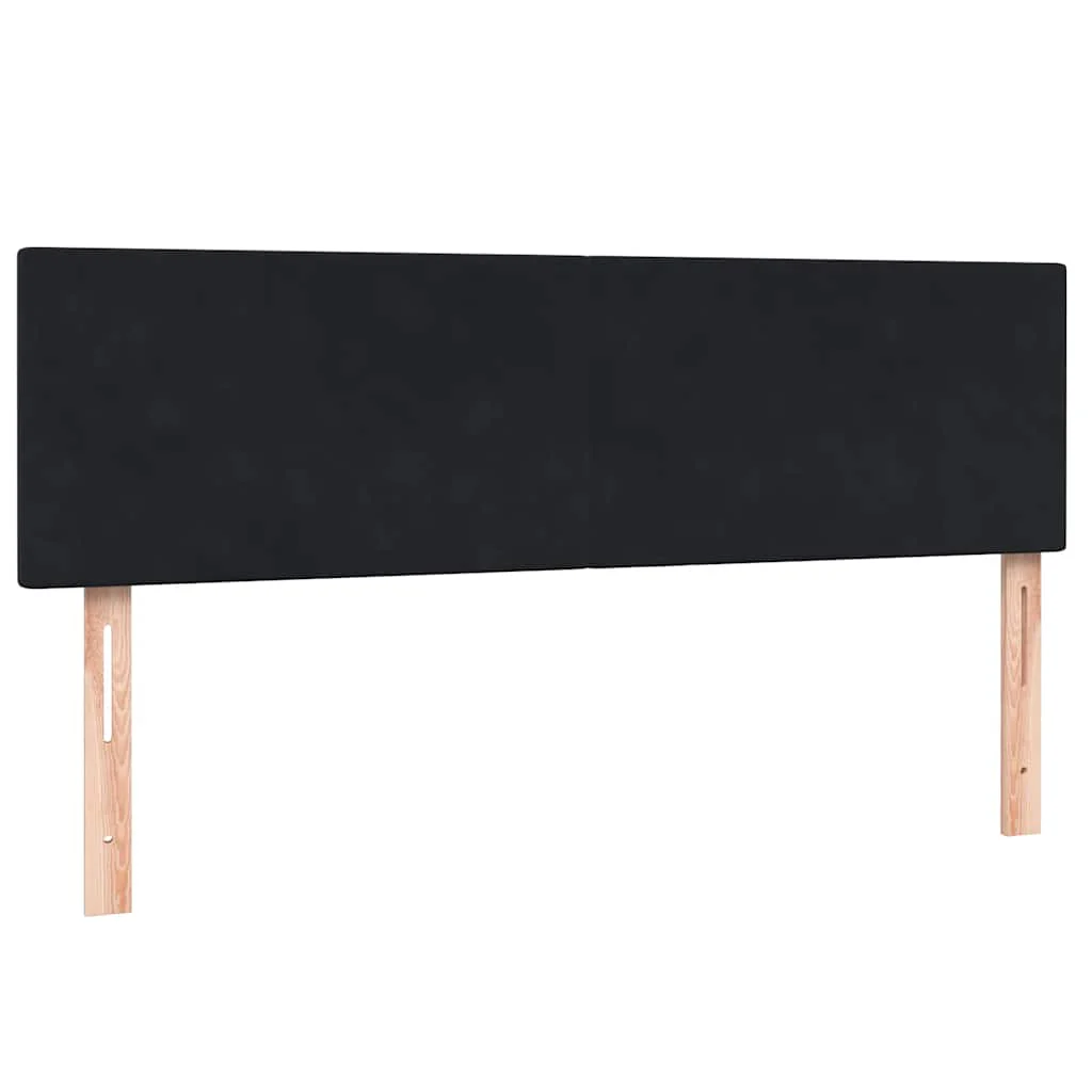 kontinentalseng med madras 160x210 cm fløjl sort - Image 7