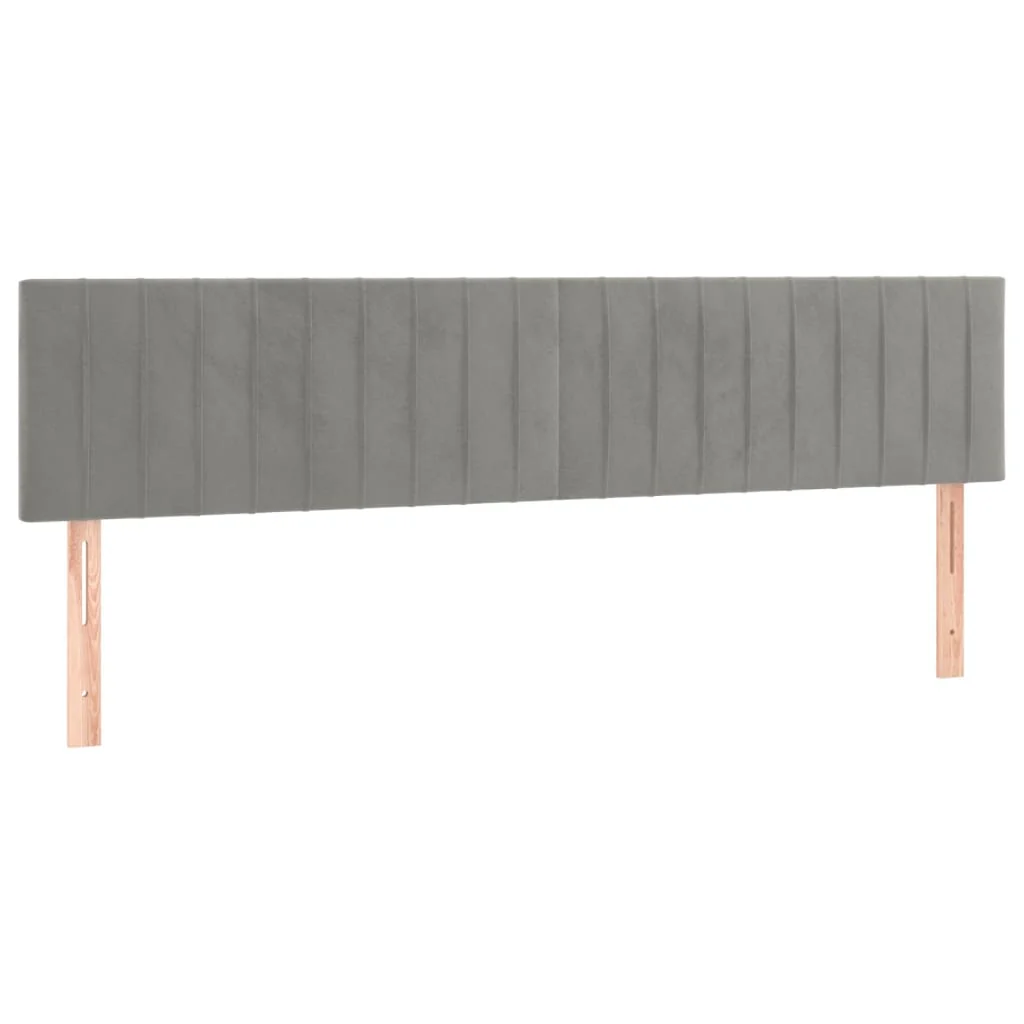 kontinentalseng med madras 180x200 cm fløjl lysegrå - Image 6