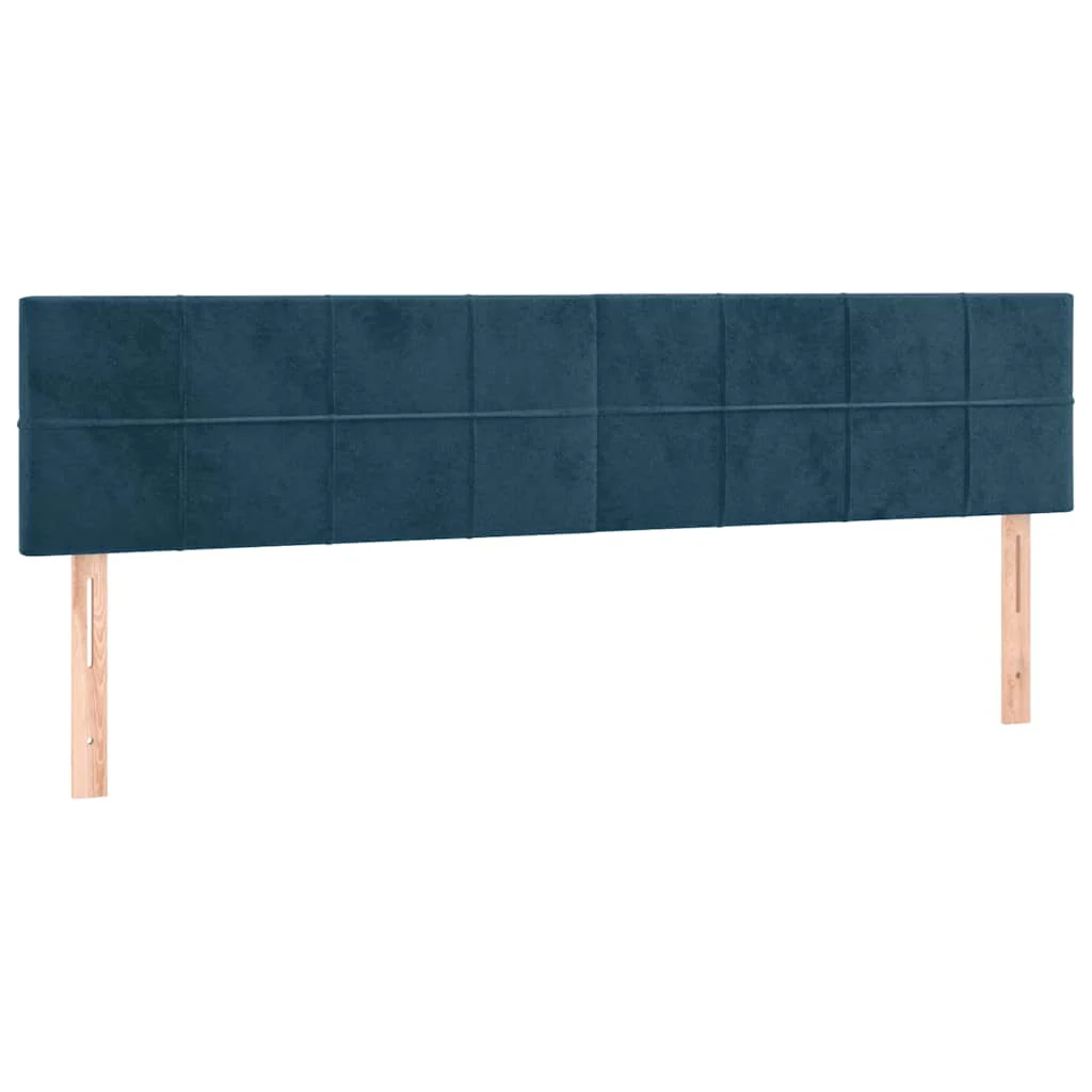 kontinentalseng med madras 180x200 cm fløjl mørkeblå - Image 6