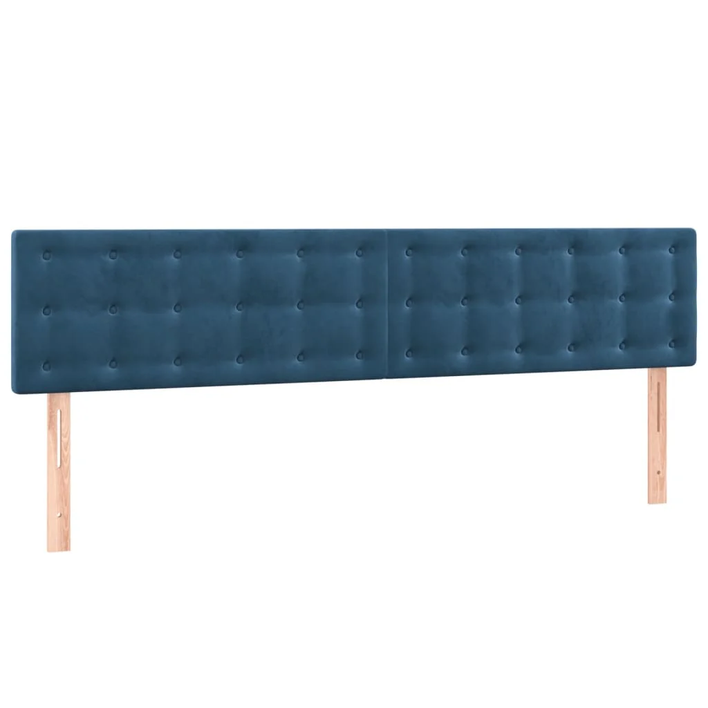 kontinentalseng med madras 180x200 cm fløjl mørkeblå - Image 6