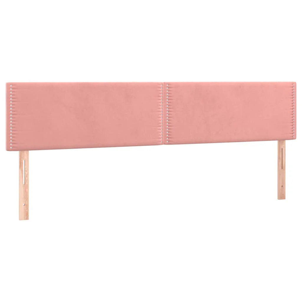 kontinentalseng med madras 200x200 cm fløjl lyserød - Image 6
