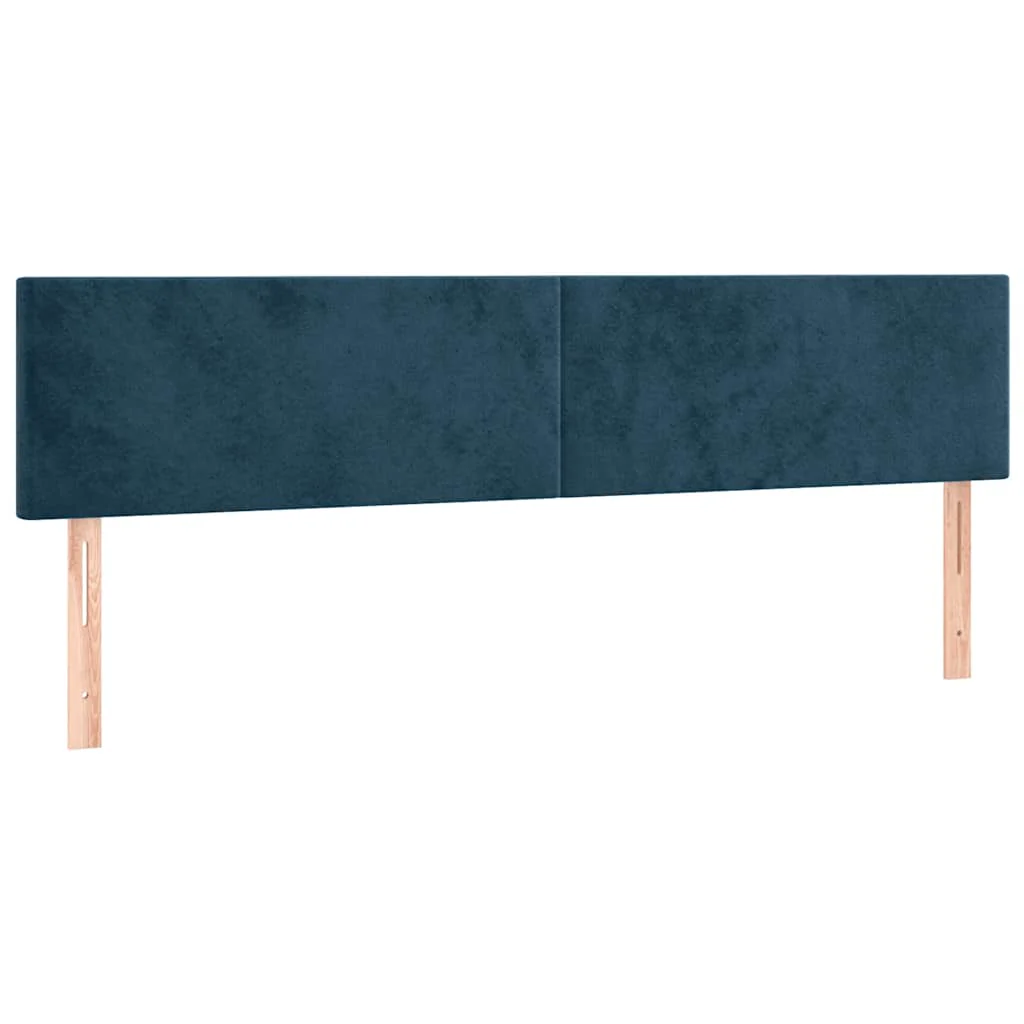 kontinentalseng med madras 200x200 cm fløjl mørkeblå - Image 6
