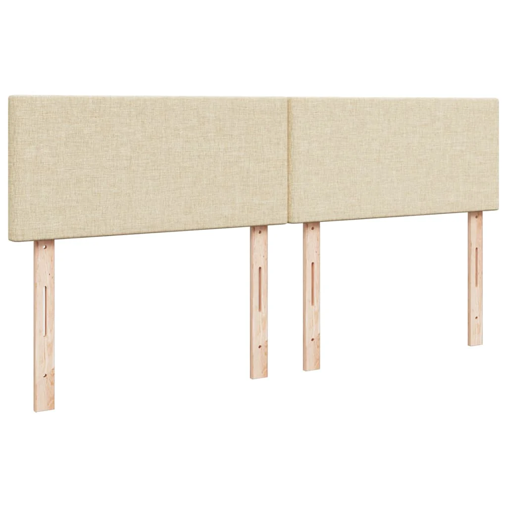 kontinentalseng med madras 200x200 cm stof cremefarvet - Image 7