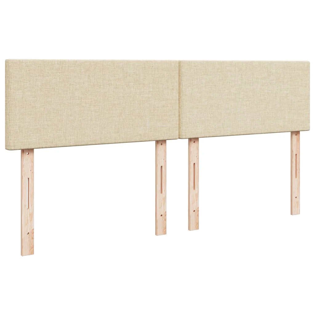 kontinentalseng med madras 200x200 cm stof cremefarvet - Image 9