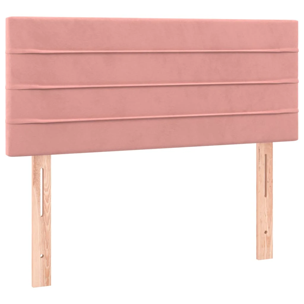 kontinentalseng med madras 90x190 cm fløjl pink - Image 6