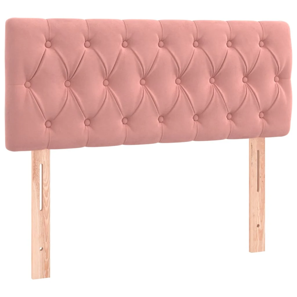 kontinentalseng med madras 90x190 cm fløjl pink - Image 6