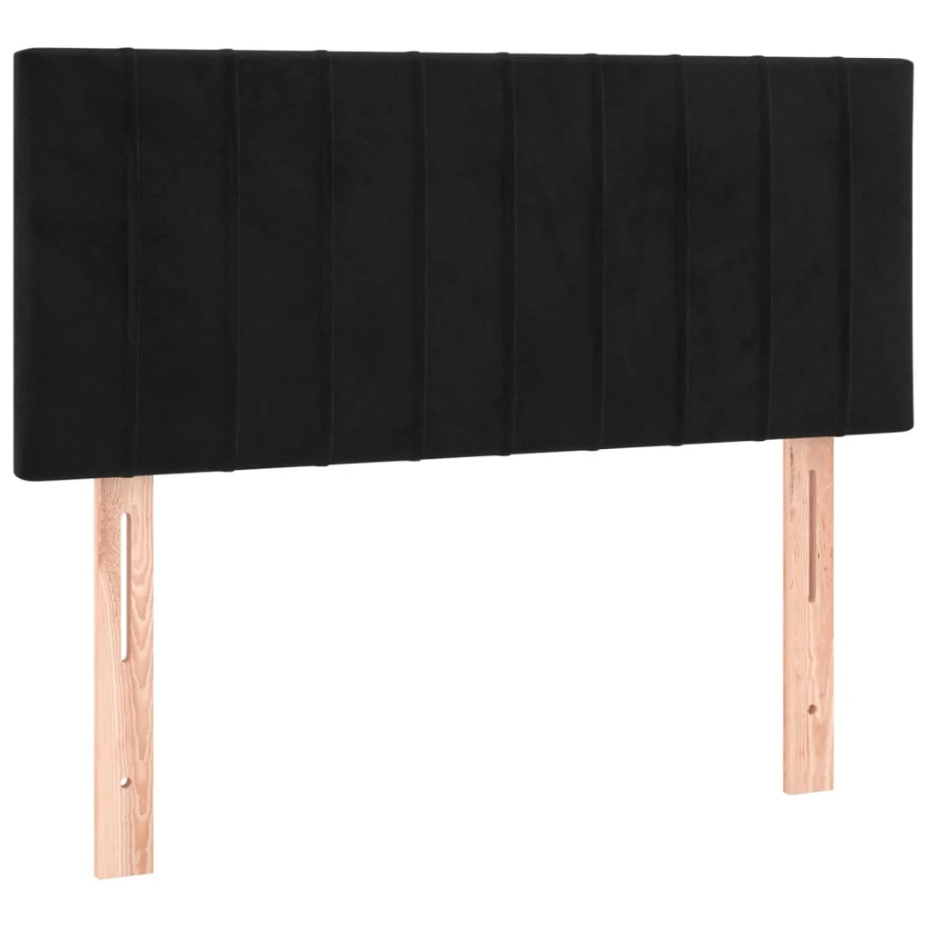 kontinentalseng med madras 90x200 cm fløjl sort - Image 6