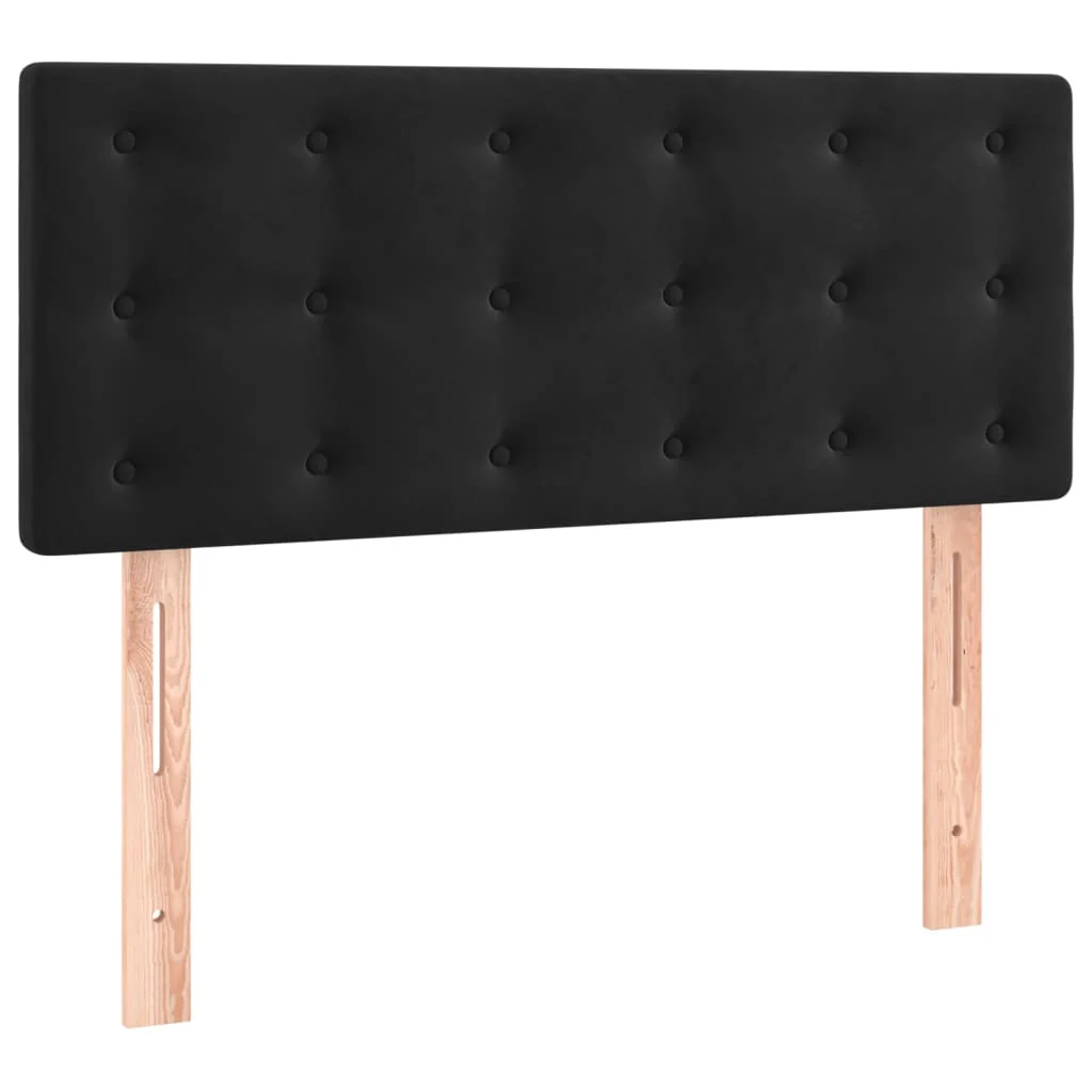 kontinentalseng med madras 90x200 cm fløjl sort - Image 6