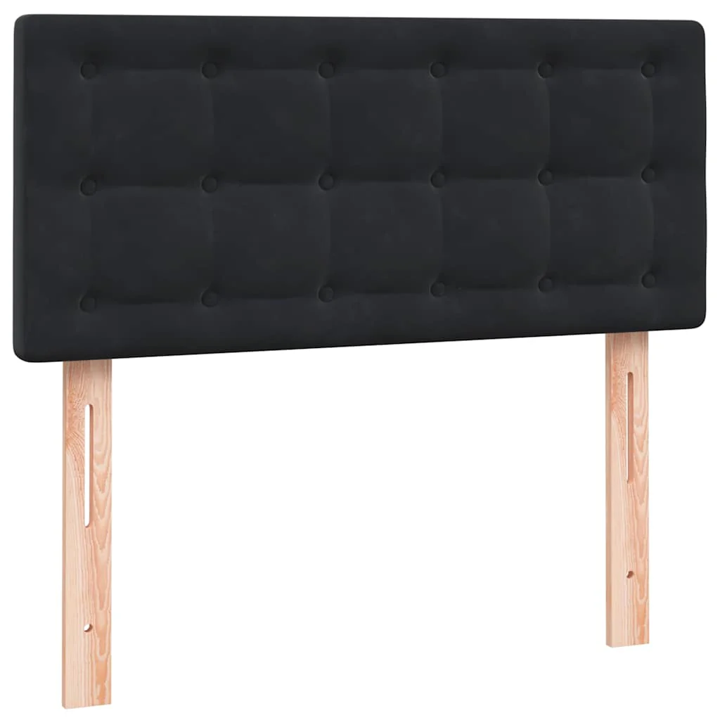 kontinentalseng med madras sort 80x220 cm fløjl - Image 7
