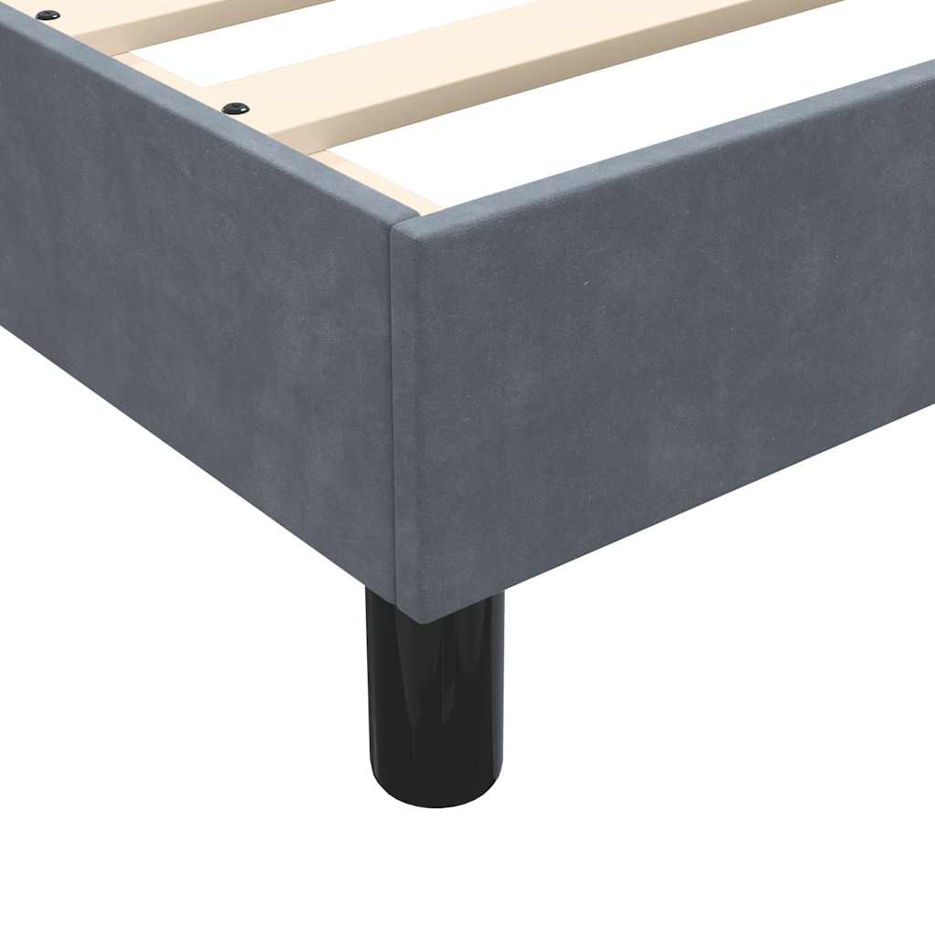 kontinentalseng med madrasser 180x210 cm fløjl mørkegrå - Image 9