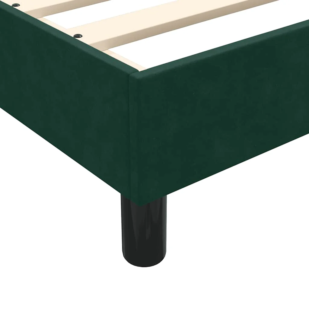 kontinentalseng med madrasser 180x220 cm fløjl mørkegrøn - Image 9