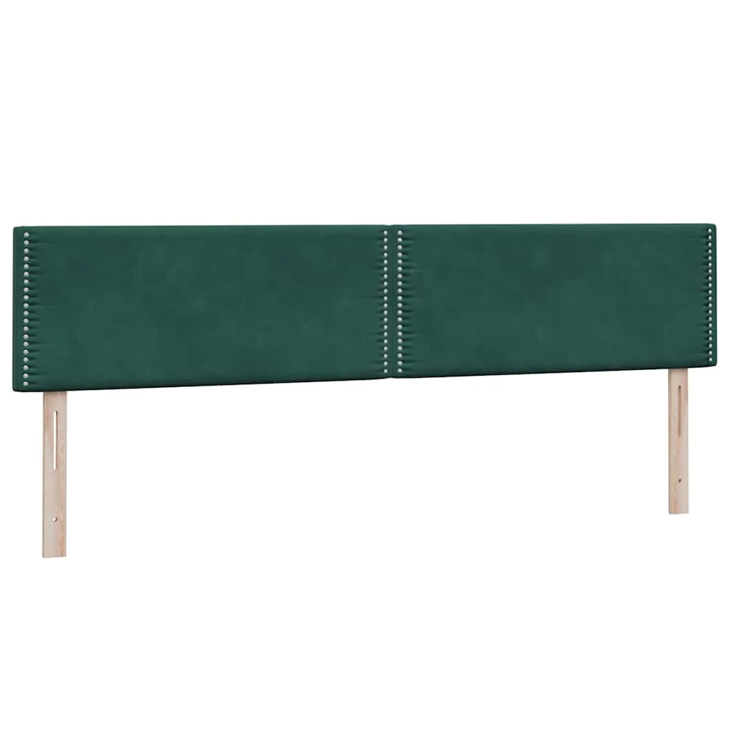 kontinentalseng med madrasser 180x220 cm fløjl mørkegrøn - Image 7