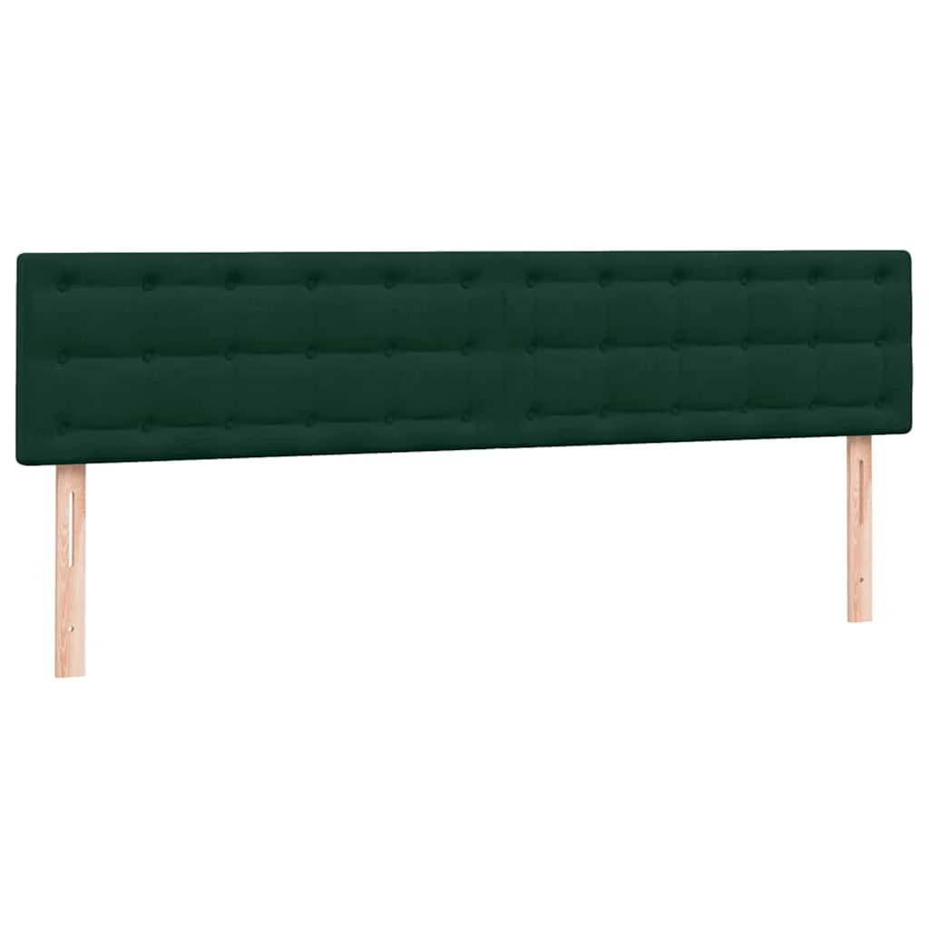 kontinentalseng med madrasser 180x220 cm fløjl mørkegrøn - Image 7