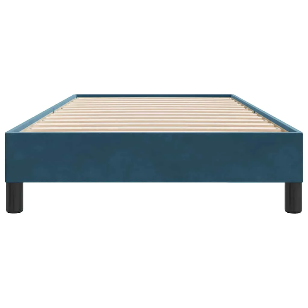 kontinentalseng uden madras 100x210 cm fløjl mørkeblå - Image 5