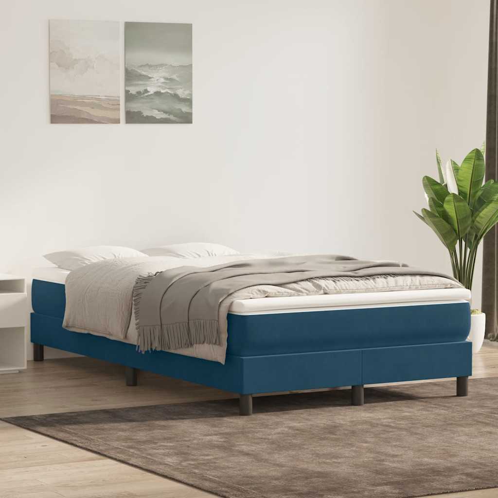 kontinentalseng uden madras 120x210 cm fløjl mørkeblå - Image 4