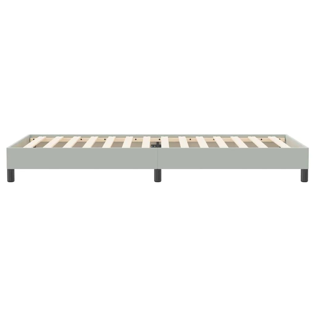 kontinentalseng uden madras 80x220 cm fløjl lysegrå - Image 6
