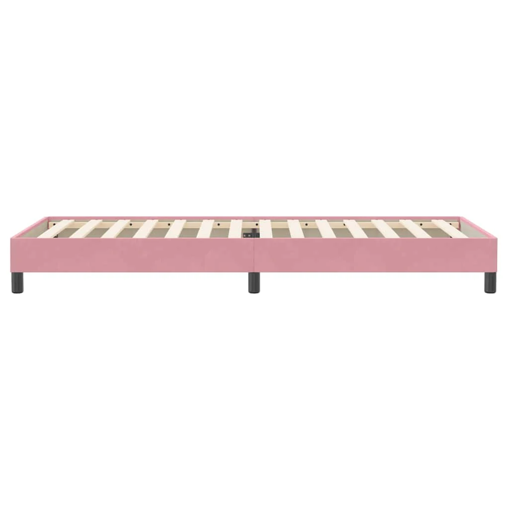 kontinentalseng uden madras 80x220 cm fløjl lyserød - Image 6