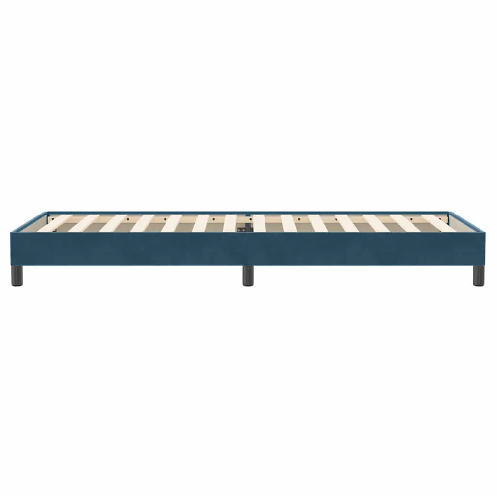 kontinentalseng uden madras 80x220 cm fløjl mørkeblå - Image 6