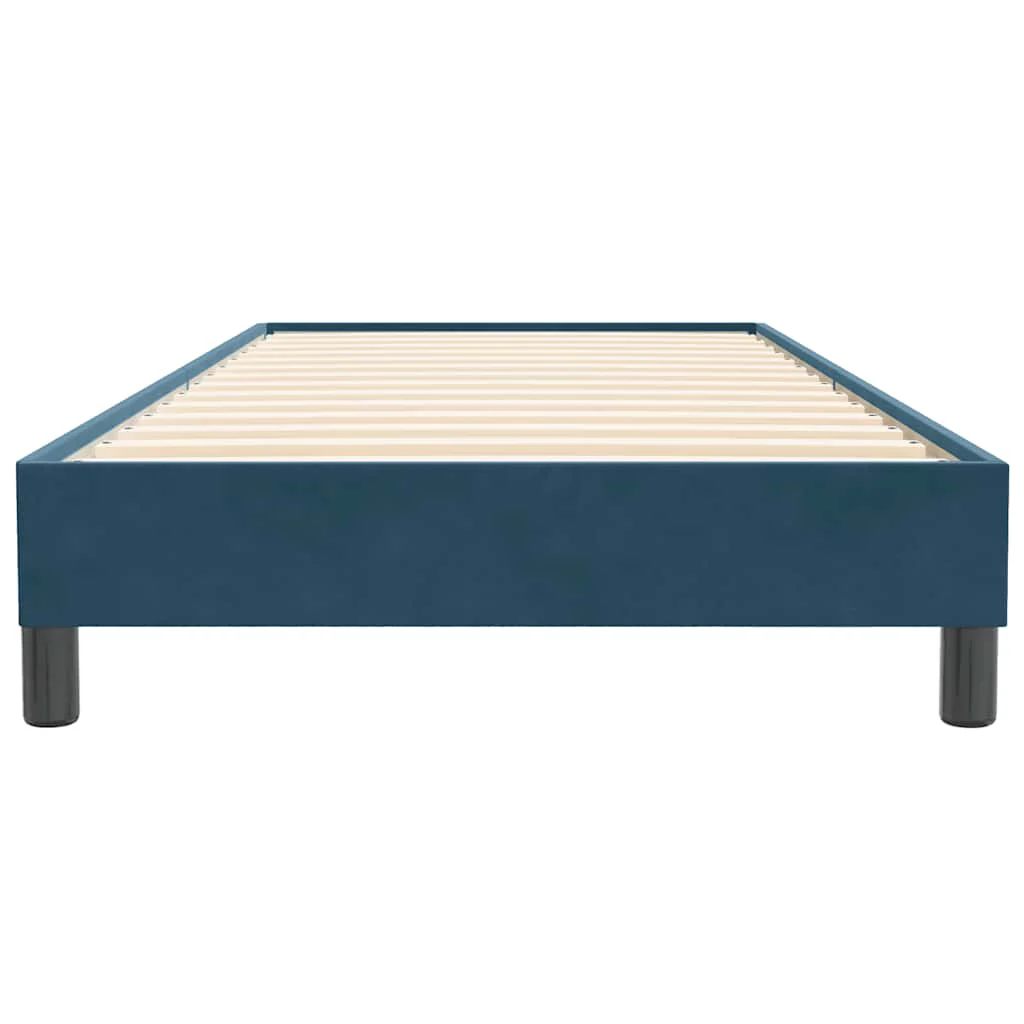 kontinentalseng uden madras 90x220 cm fløjl mørkeblå - Image 5