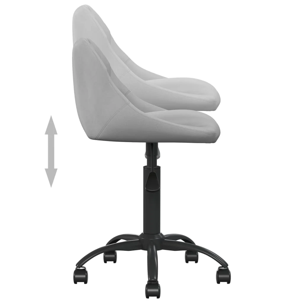 kontorstol fløjl lysegrå - Image 5