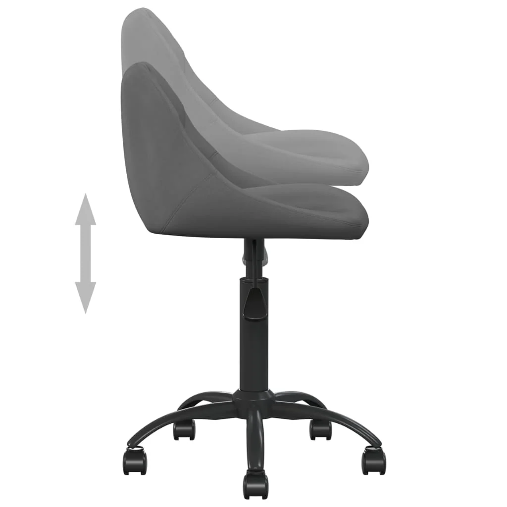 kontorstol fløjl mørkegrå - Image 5