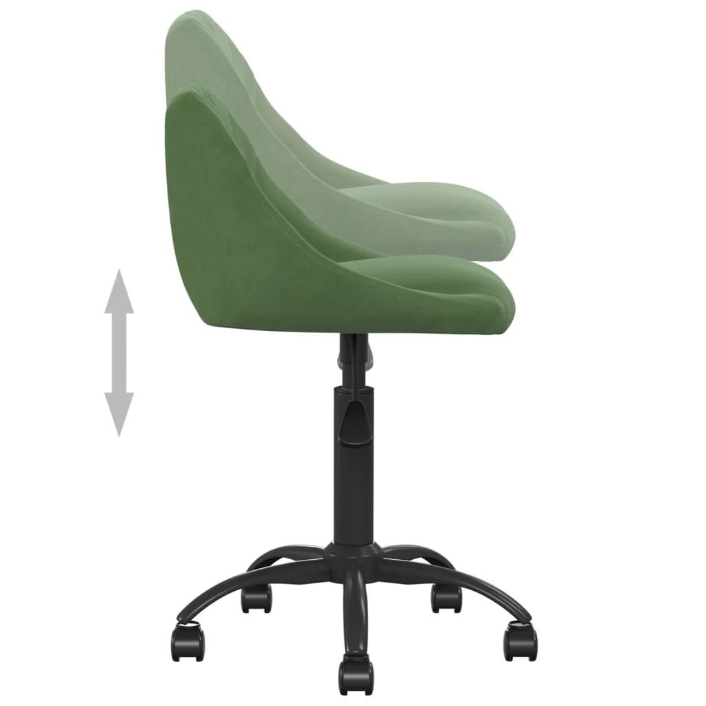 kontorstol fløjl mørkegrøn - Image 5