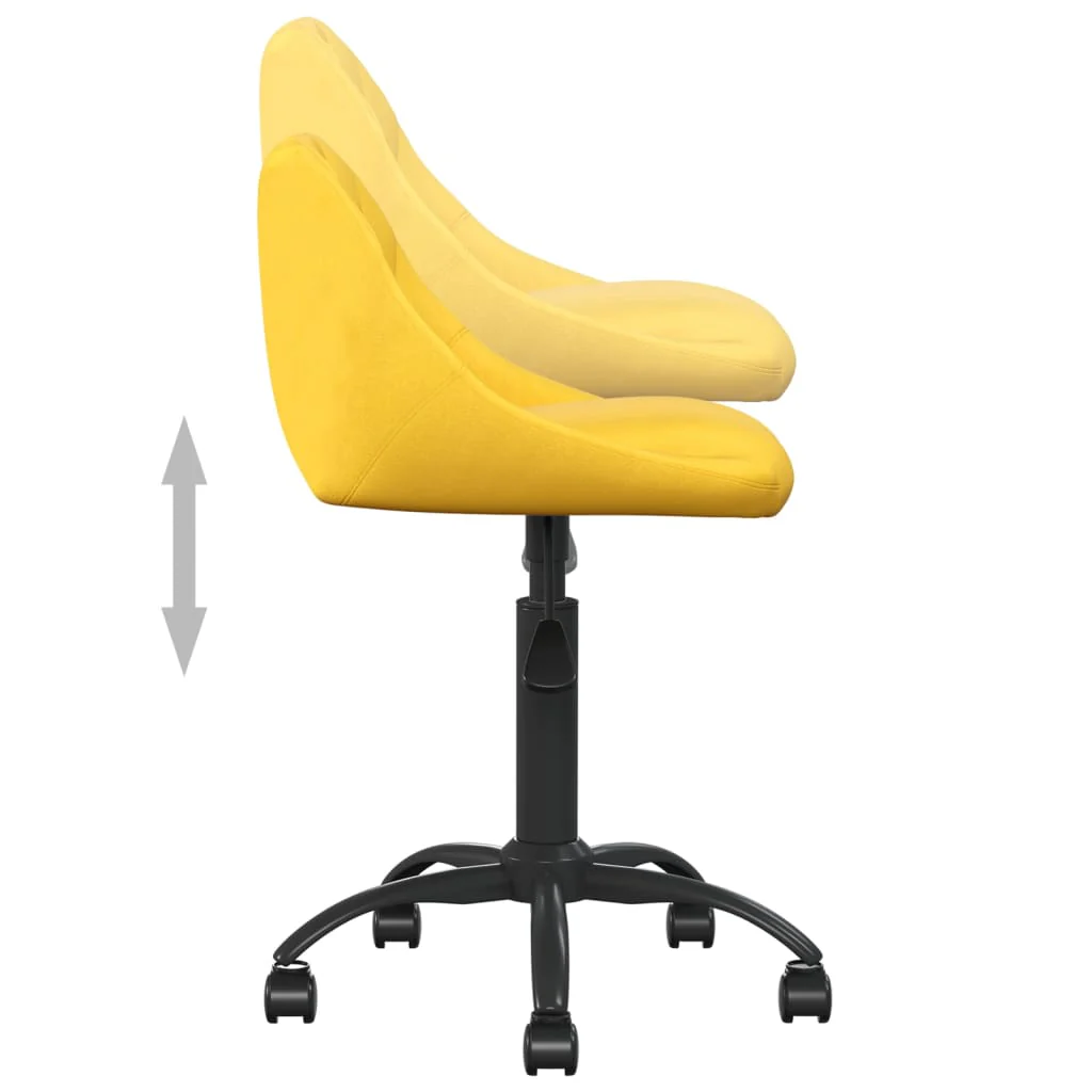 kontorstol fløjl sennepsgul - Image 5