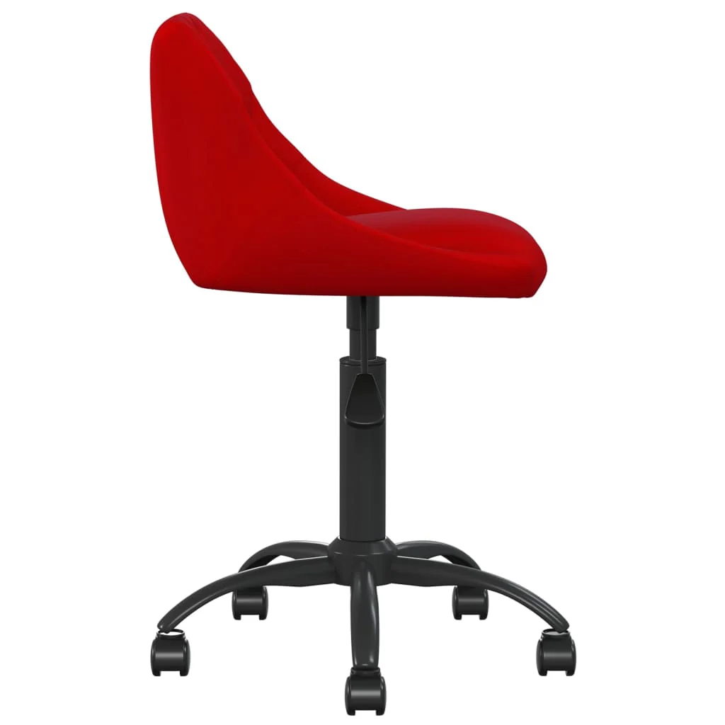 kontorstol fløjl vinrød - Image 3