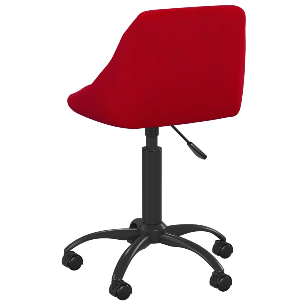 kontorstol fløjl vinrød - Image 4