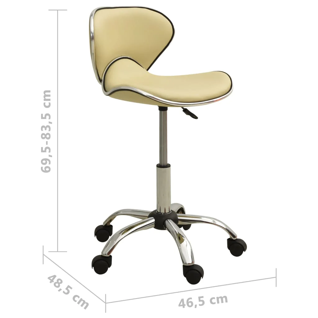 kontorstol kunstlæder cremefarvet - Image 6