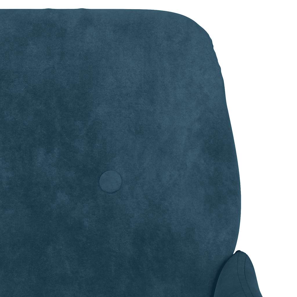 lænestol 62x79x79 cm velour blå - Image 6