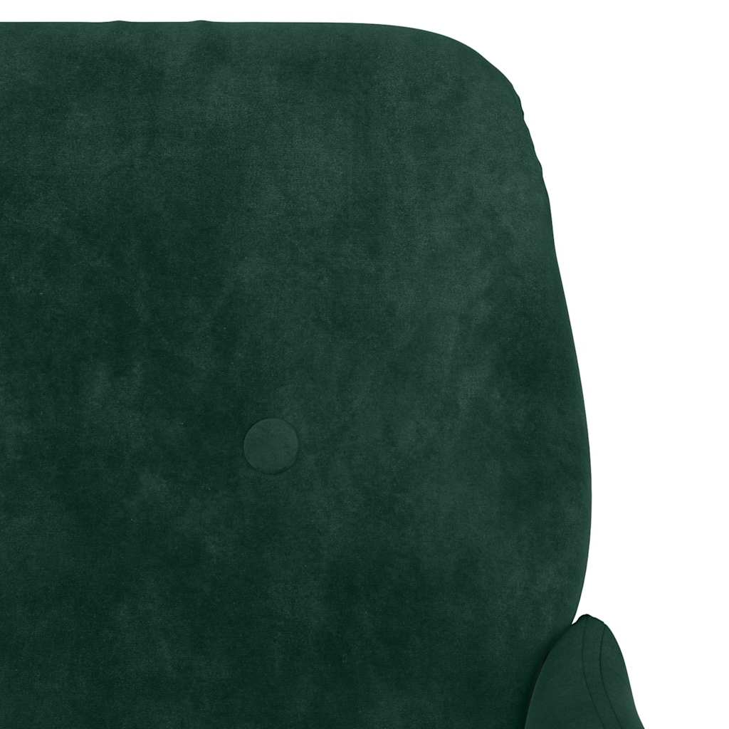lænestol 62x79x79 cm velour mørkegrøn - Image 6