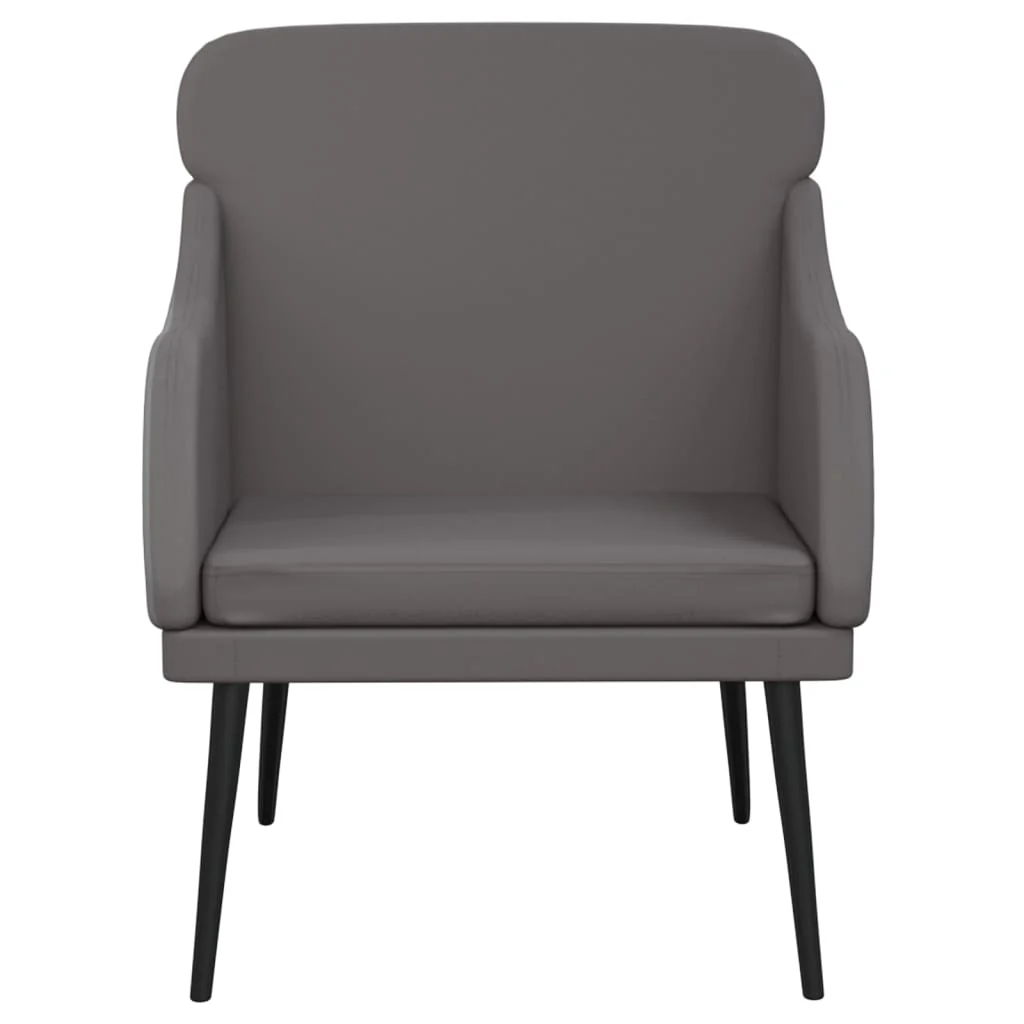 lænestol 63x76x80 cm kunstlæder grå - Image 3