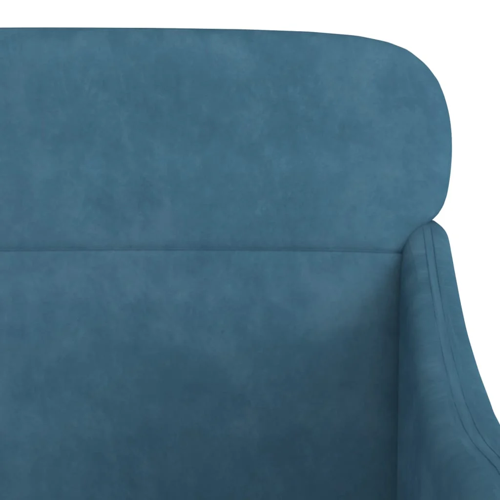 lænestol 63x76x80 cm velour blå - Image 6