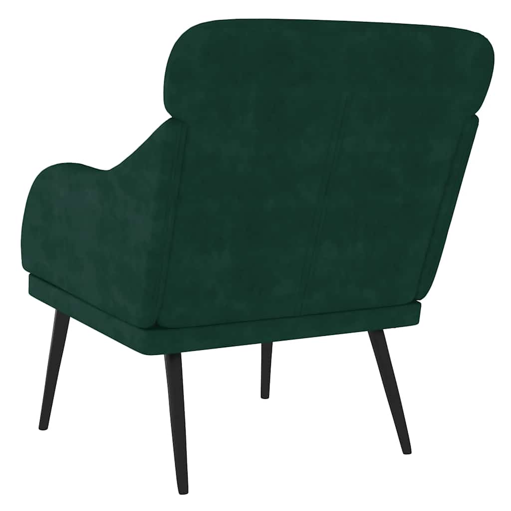 lænestol 63x76x80 cm velour mørkegrøn - Image 5