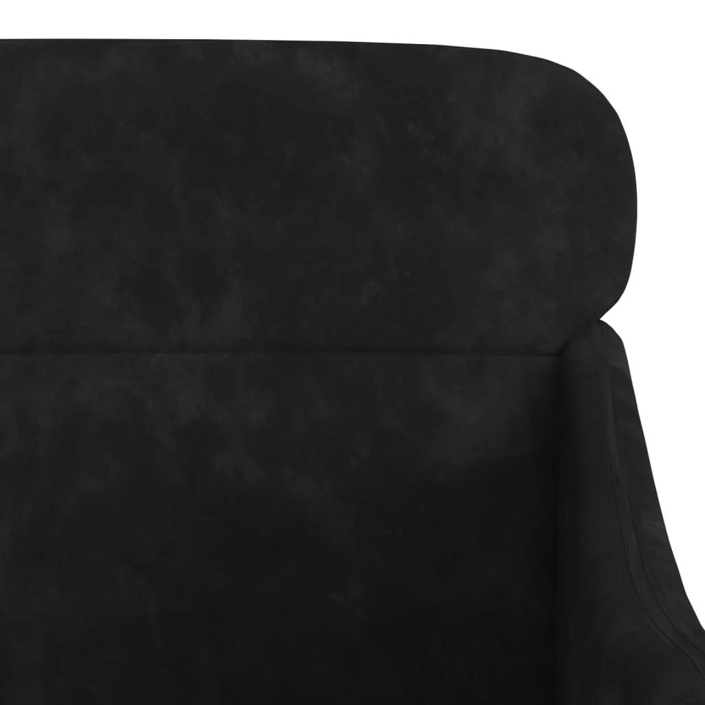 lænestol 63x76x80 cm velour sort - Image 6