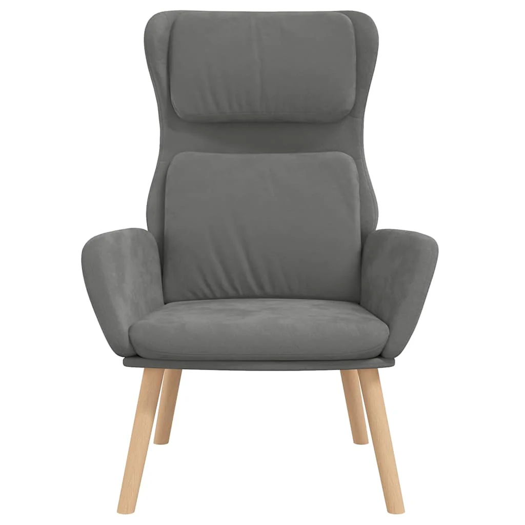 lænestol fløjl mørkegrå - Image 3
