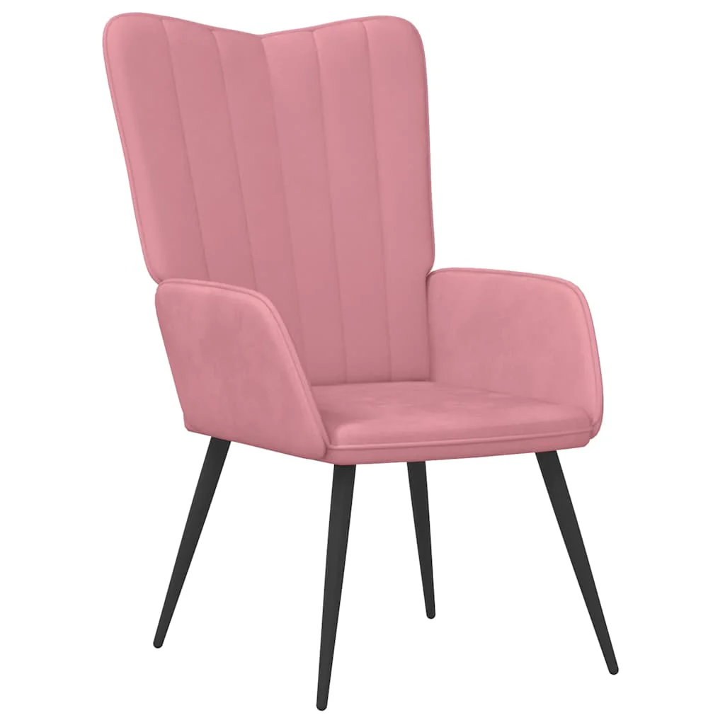 lænestol fløjl pink - Image 2