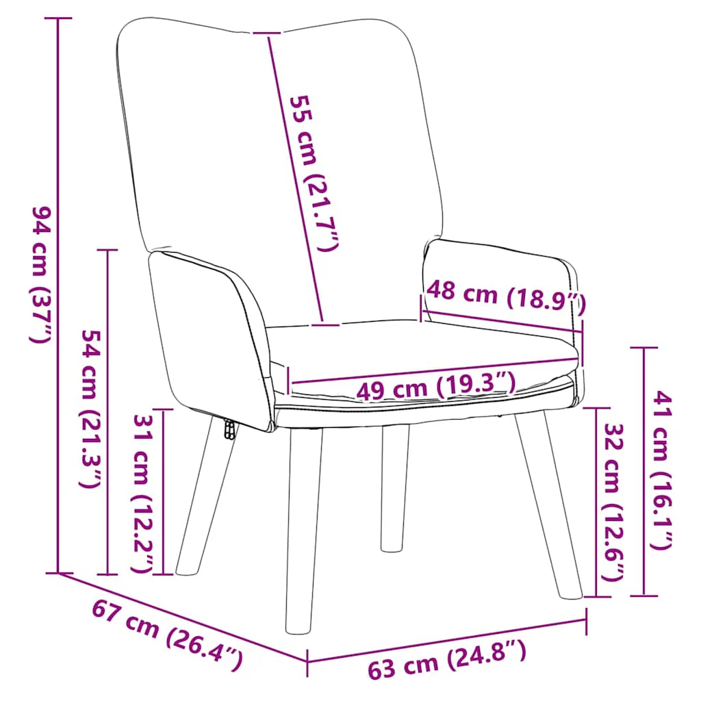 lænestol Lyserød 63 x 67 x 94 cm Uldstof og krydsfiner - Image 8