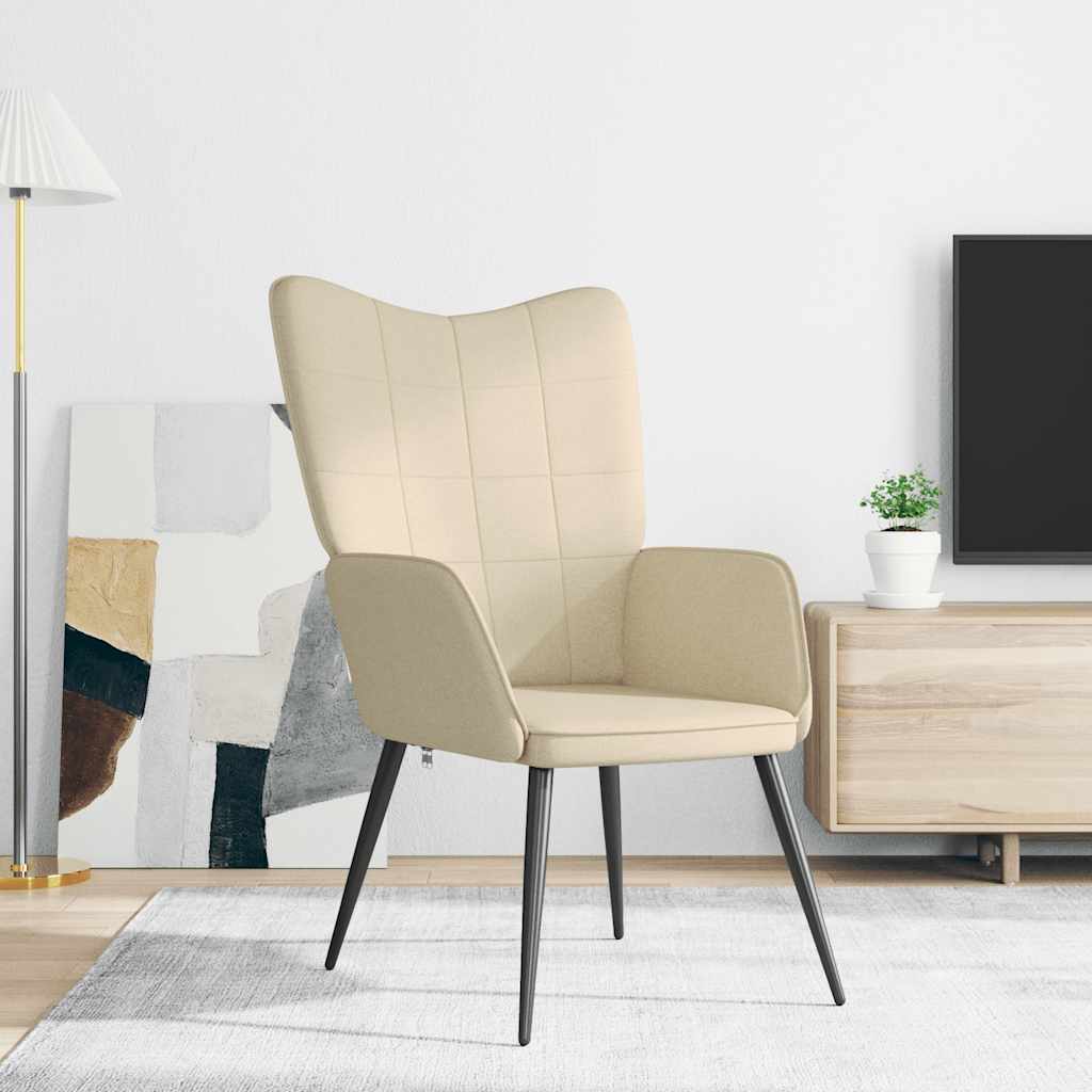 lænestol stof cremefarvet - Image 3