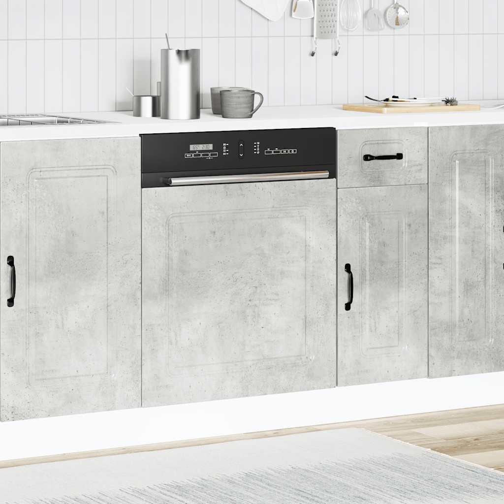 låge til opvaskemaskine Kalmar 60x1,5x67 cm betongrå - Image 3