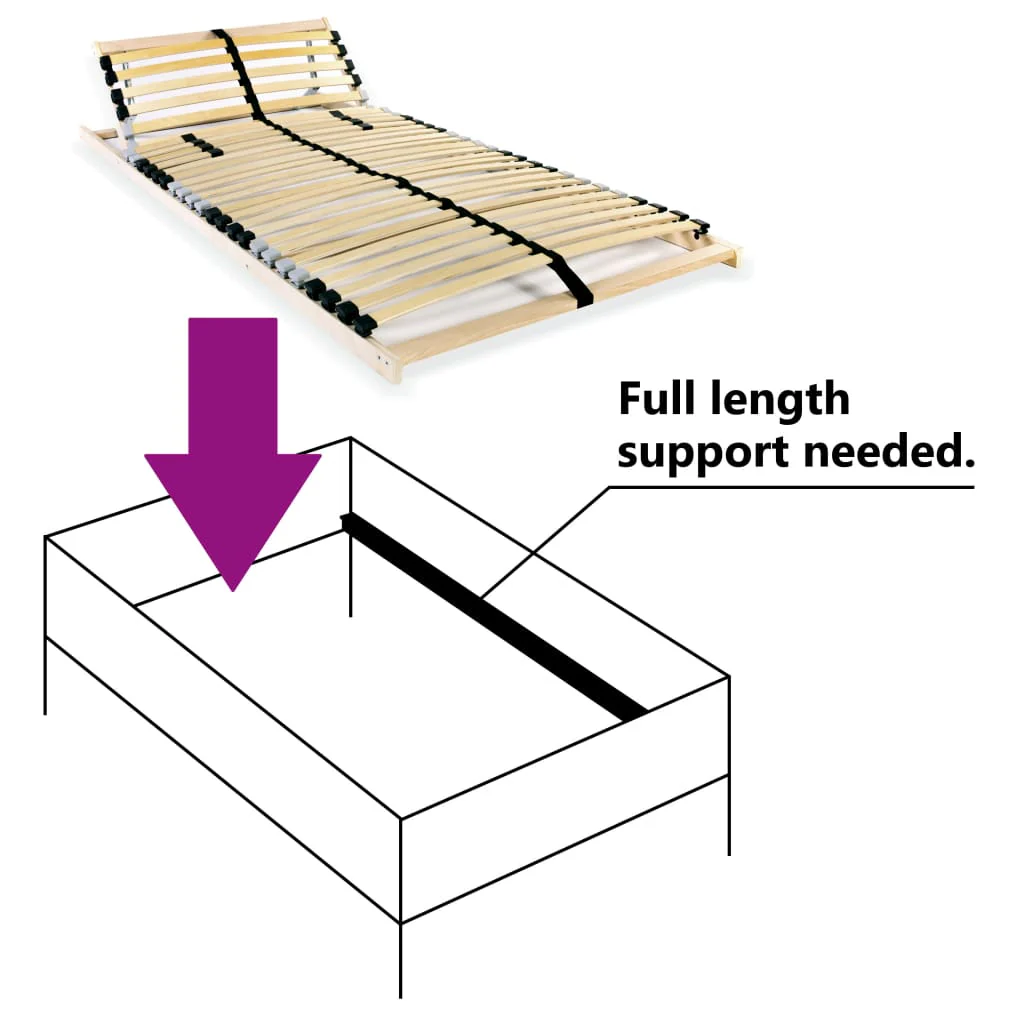 lamelbund til seng med 28 lameller 7 zoner 70x200 cm - Image 6