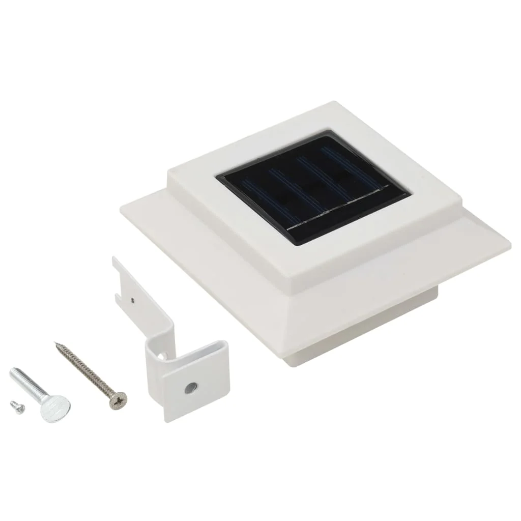 LED-solcellelamper 6 stk. 12 cm firkantet hvid - Image 6