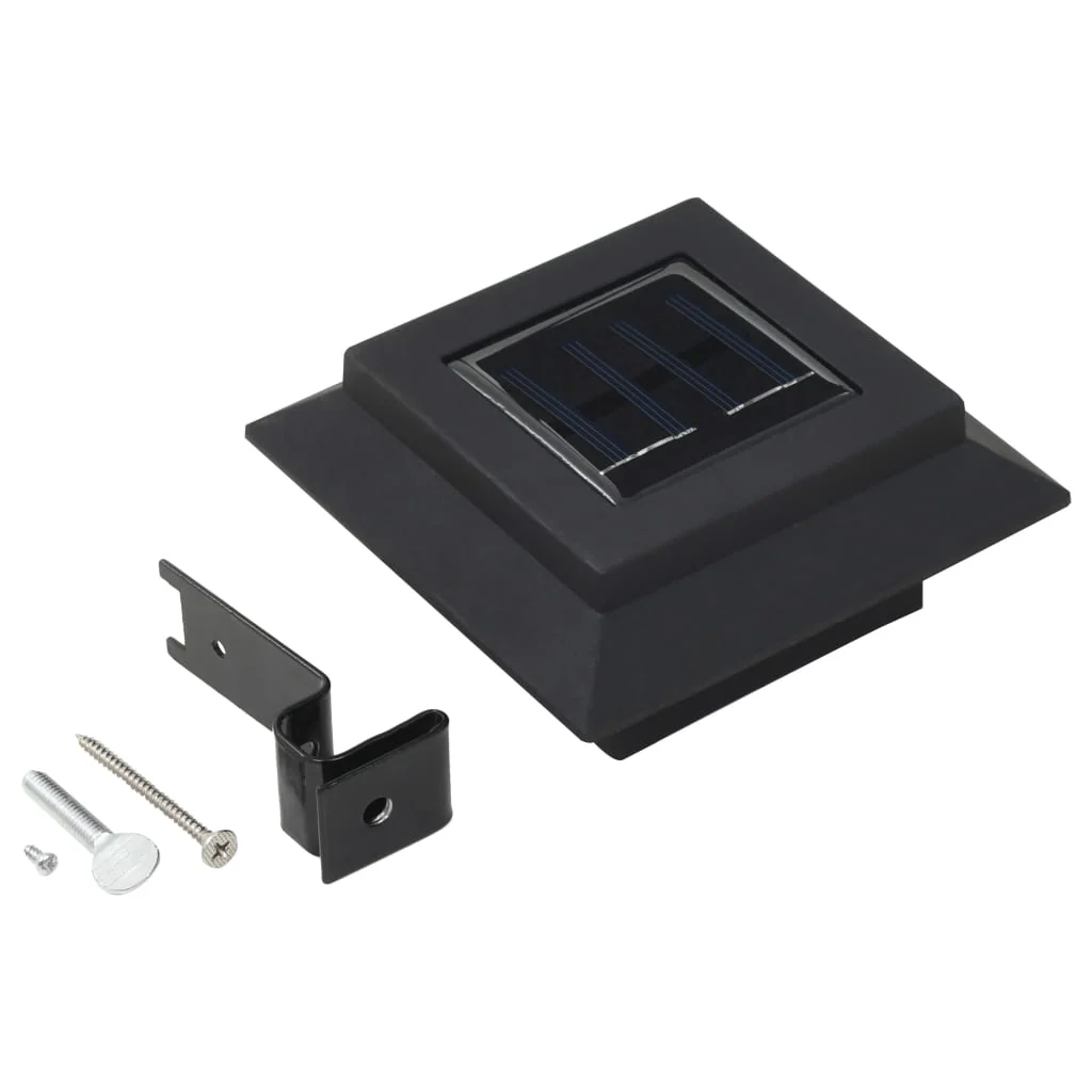 LED-solcellelamper 6 stk. 12 cm firkantet sort - Image 6