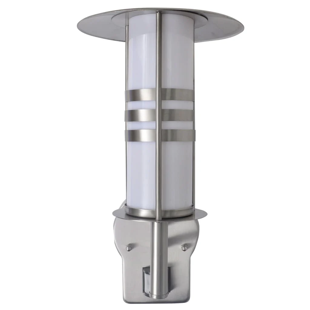 LED væglampe i rustfrit stål *Cylinder formet med sensor* - Image 2