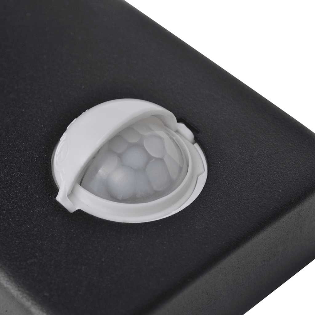LED væglampe i rustfrit stål, sort *Cylinder formet med sensor* - Image 6